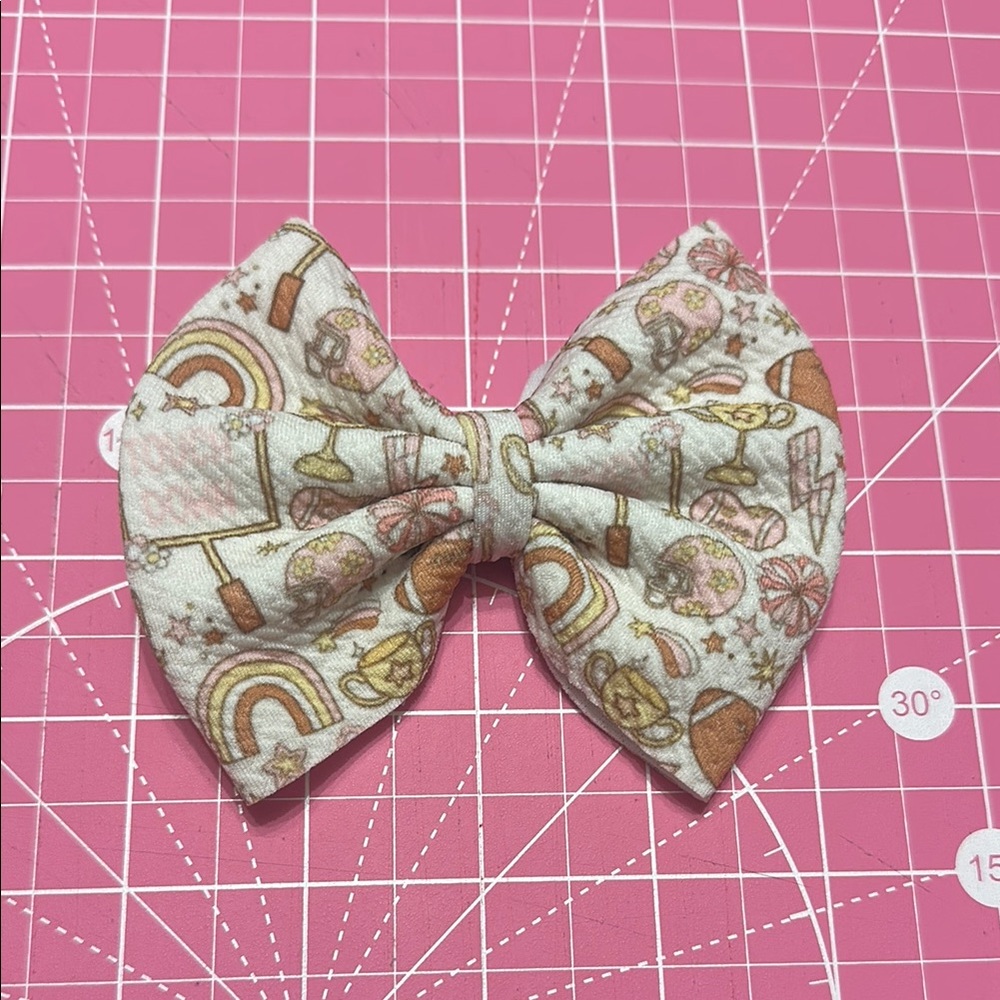 Colorful Kids Football Bow Accessory